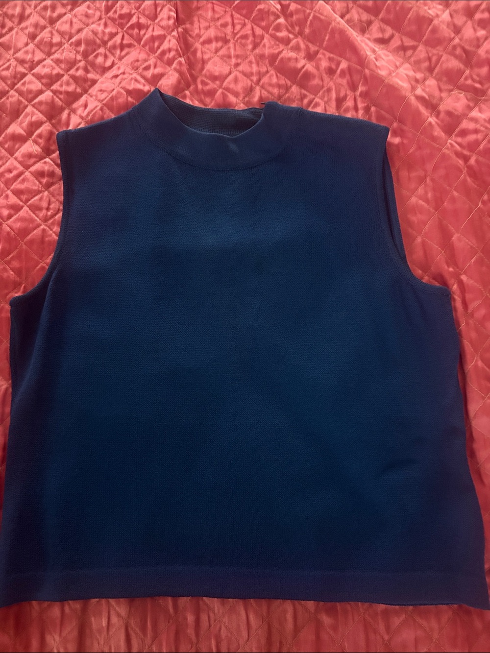 St. John Collection Sleeveless Knit Tank - Navy